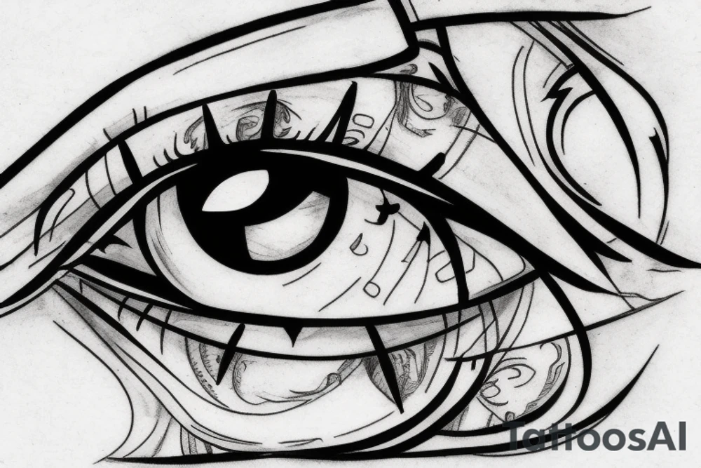 Eye, sword tattoo idea