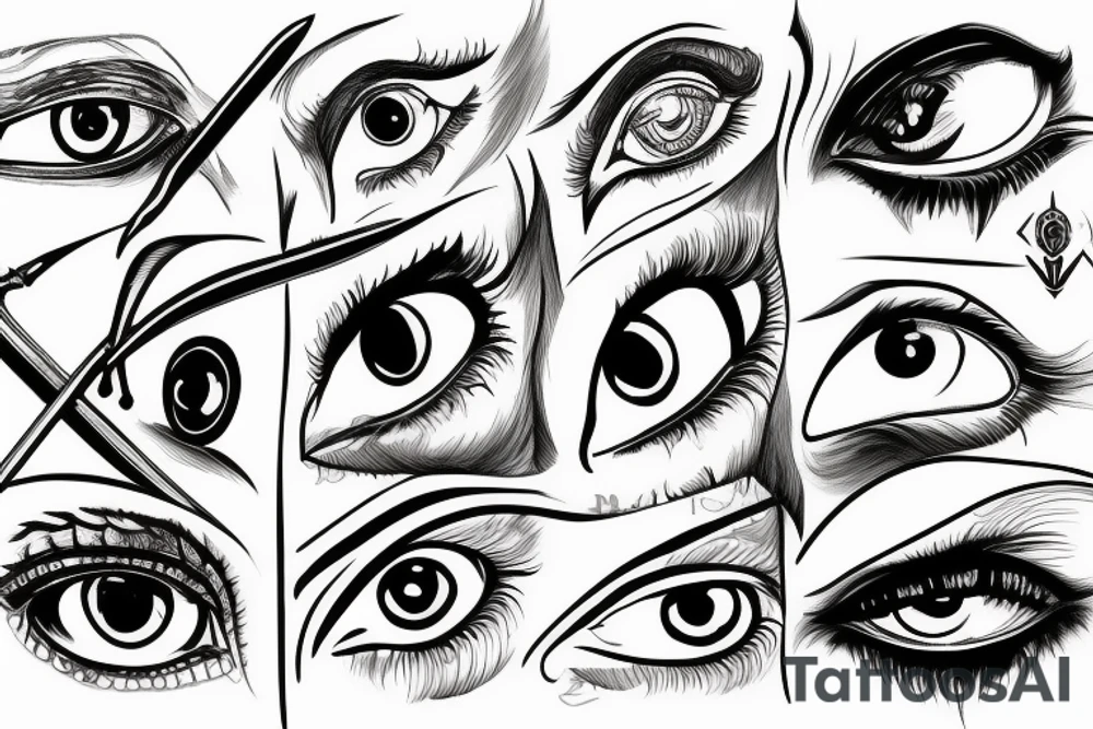 Eye, sword tattoo idea