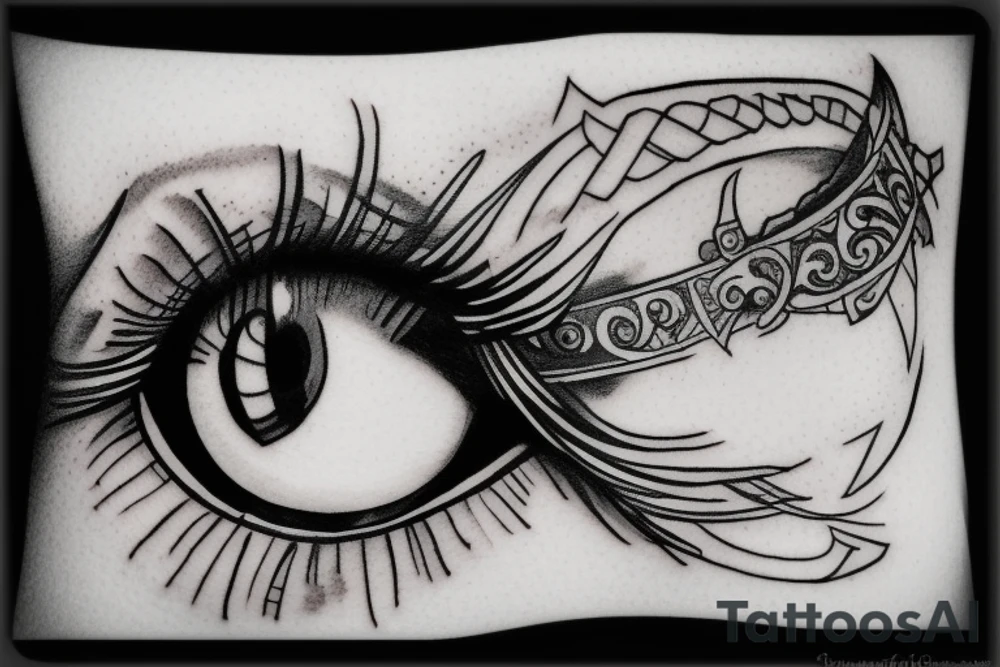 Eye, sword tattoo idea