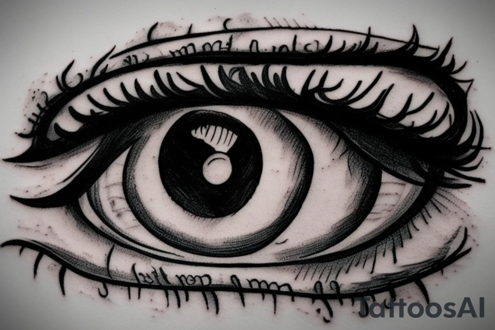 Eye, sword tattoo idea