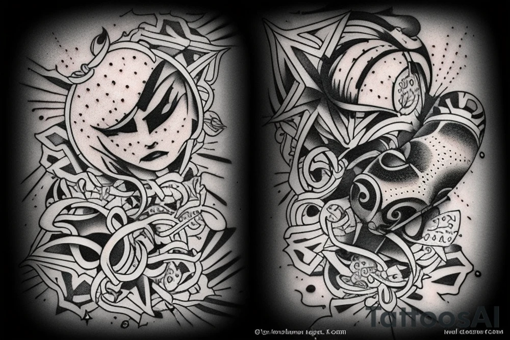 startlight and darkness with the quote "non ducor, duco" tattoo idea