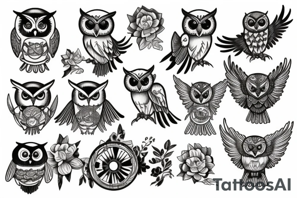 Athena's owl tattoo idea
