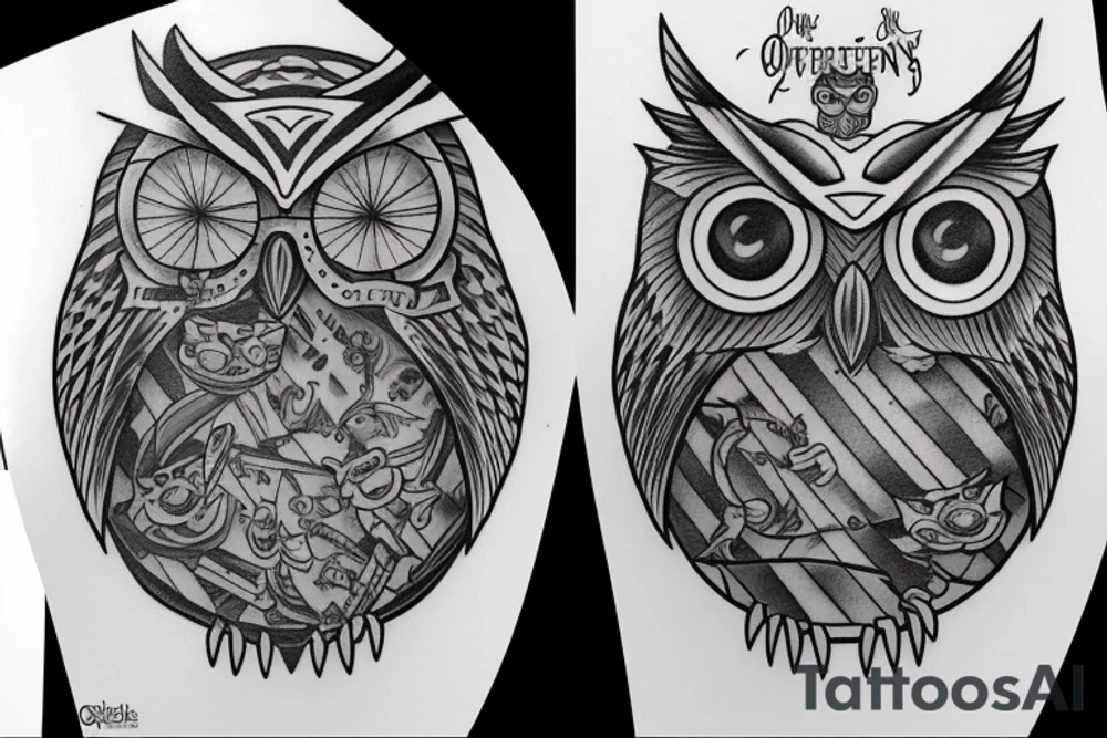 Mark of athena, owl tattoo idea