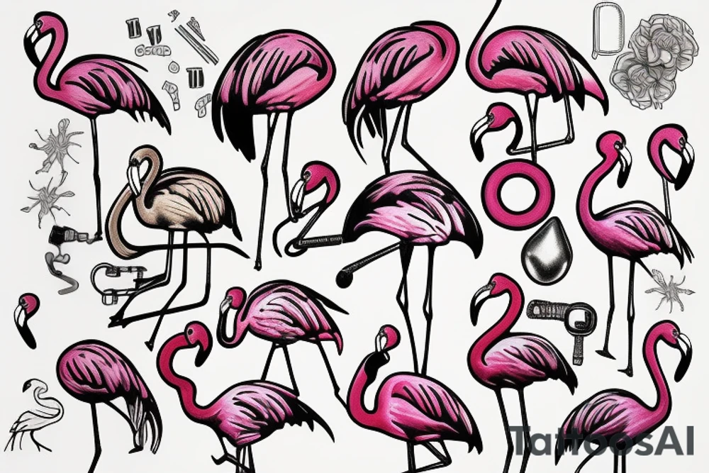 Flamingo tattoo idea