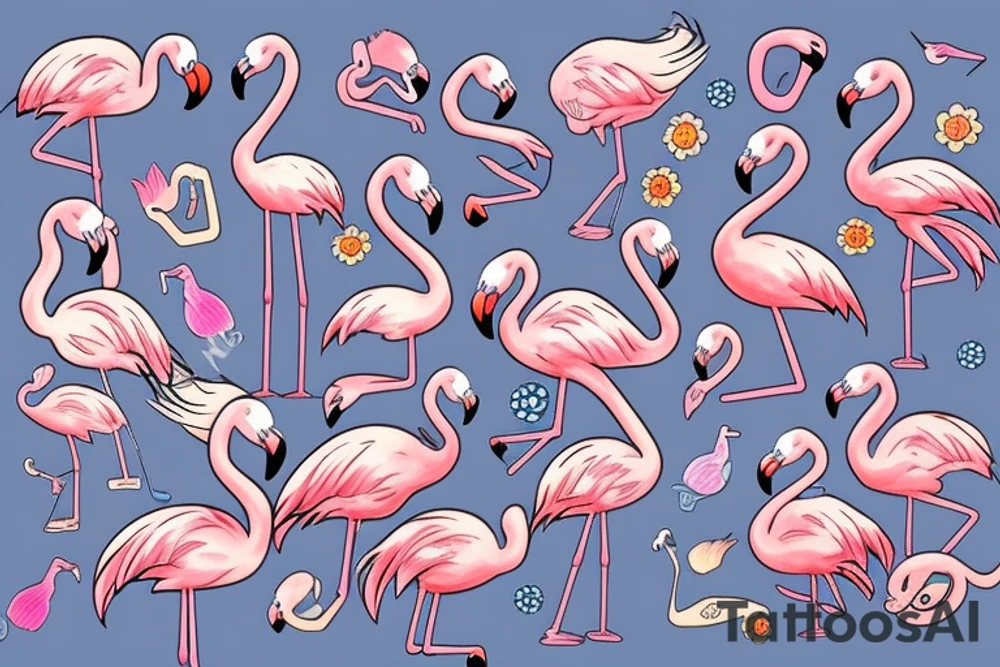 Flamingo tattoo idea
