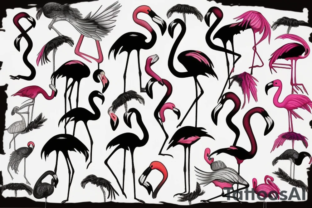 Flamingo tattoo idea
