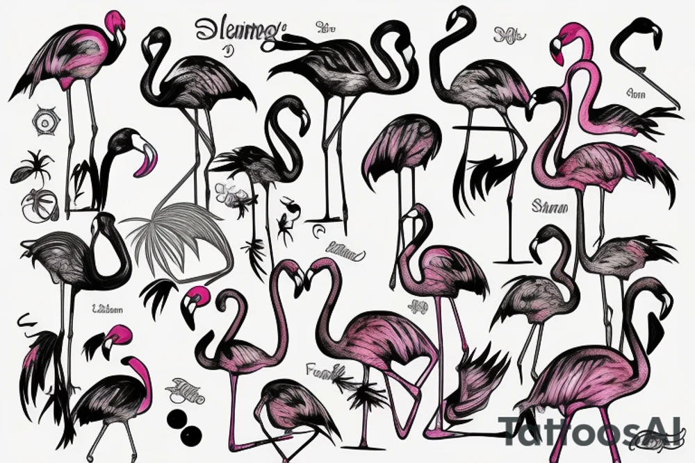 Flamingo tattoo idea