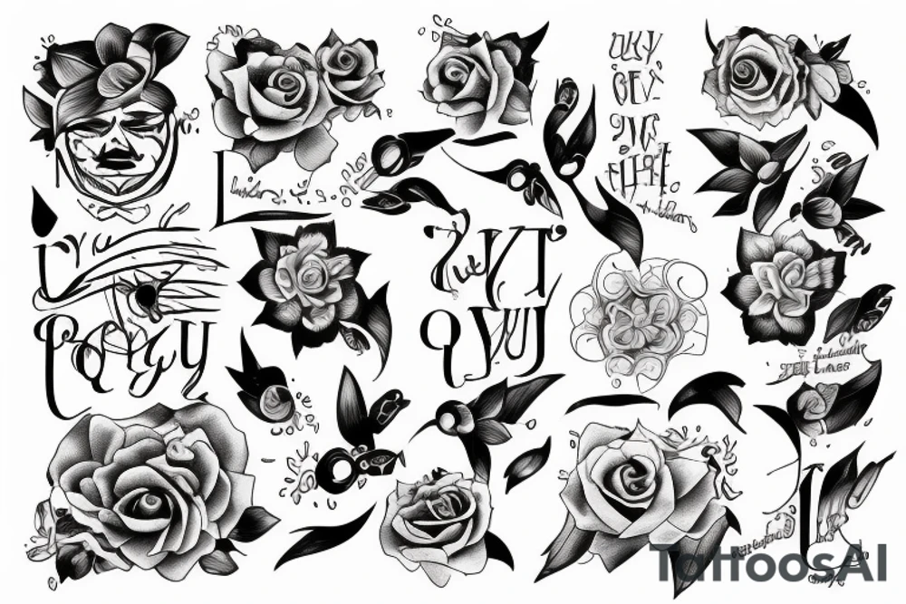 front wiht name"QUY" tattoo idea