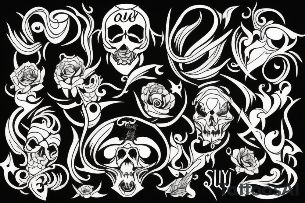 front wiht name"QUY" tattoo idea