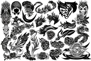 Filipino mixed tattoo that means empowering in sketch tattoo idea