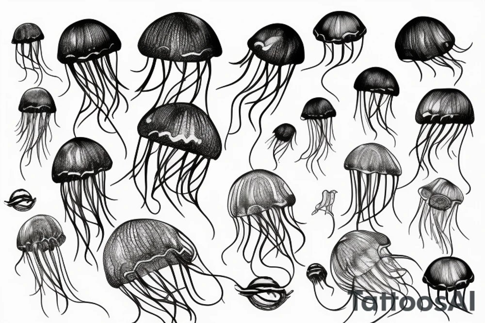 Jellyfish outline tattoo idea