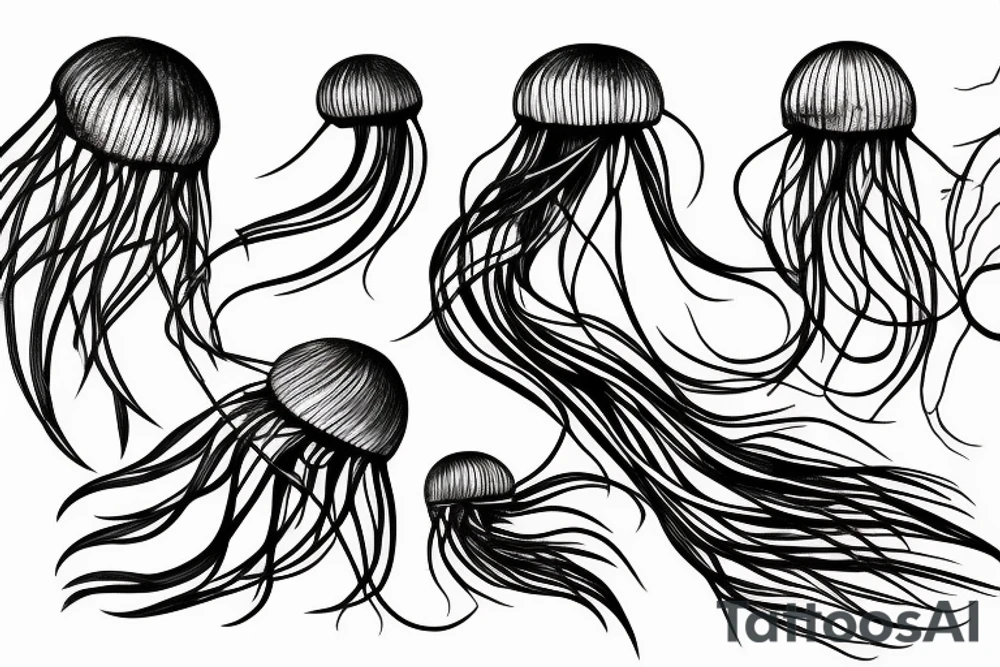 Jellyfish outline tattoo idea