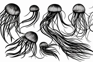 Jellyfish outline tattoo idea