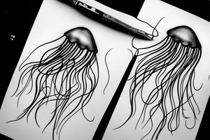 Jellyfish outline tattoo idea