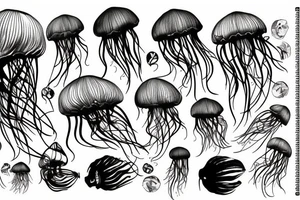 Jellyfish outline tattoo idea