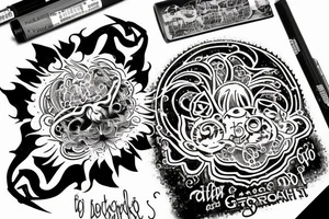 startlight and darkness with the quote "non ducor, duco" tattoo idea