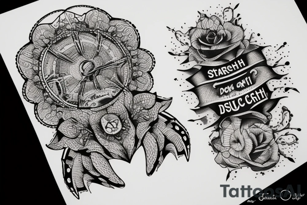 startlight and darkness with the quote "non ducor, duco" tattoo idea