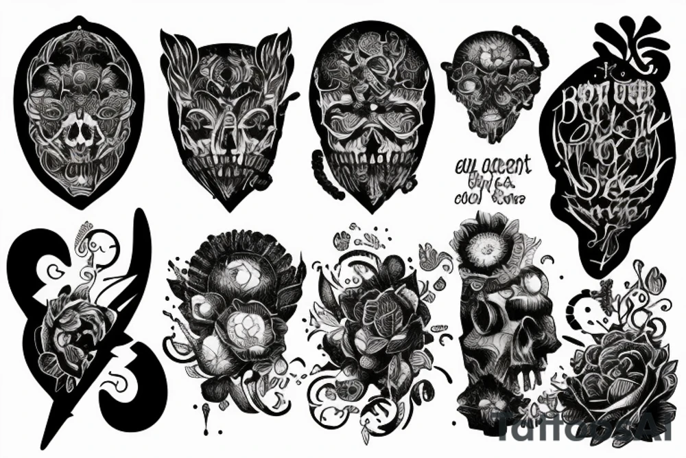 starts and darkness with the quote "non ducor, duco" tattoo idea