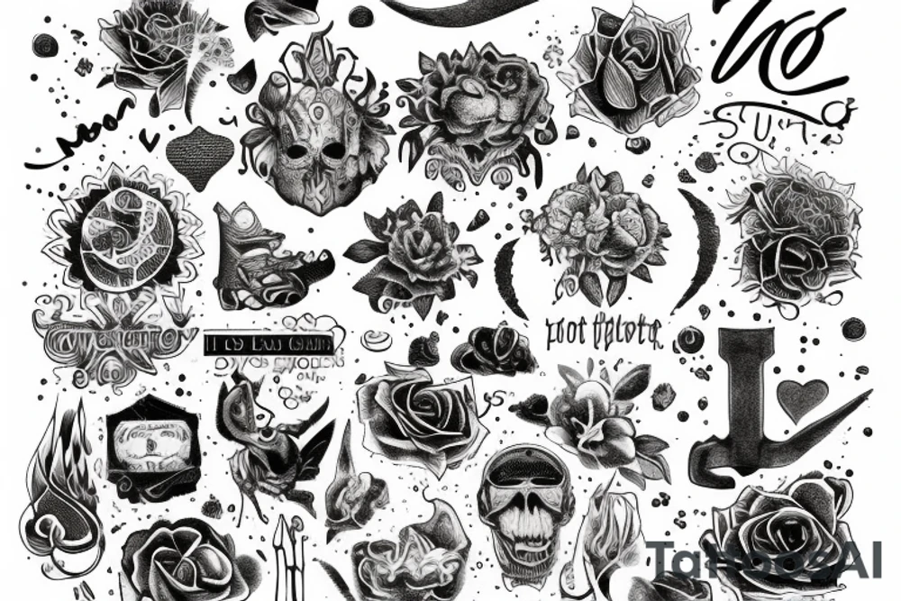 starts and darkness with the quote "non ducor, duco" tattoo idea