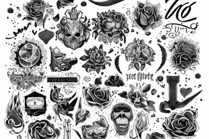 starts and darkness with the quote "non ducor, duco" tattoo idea