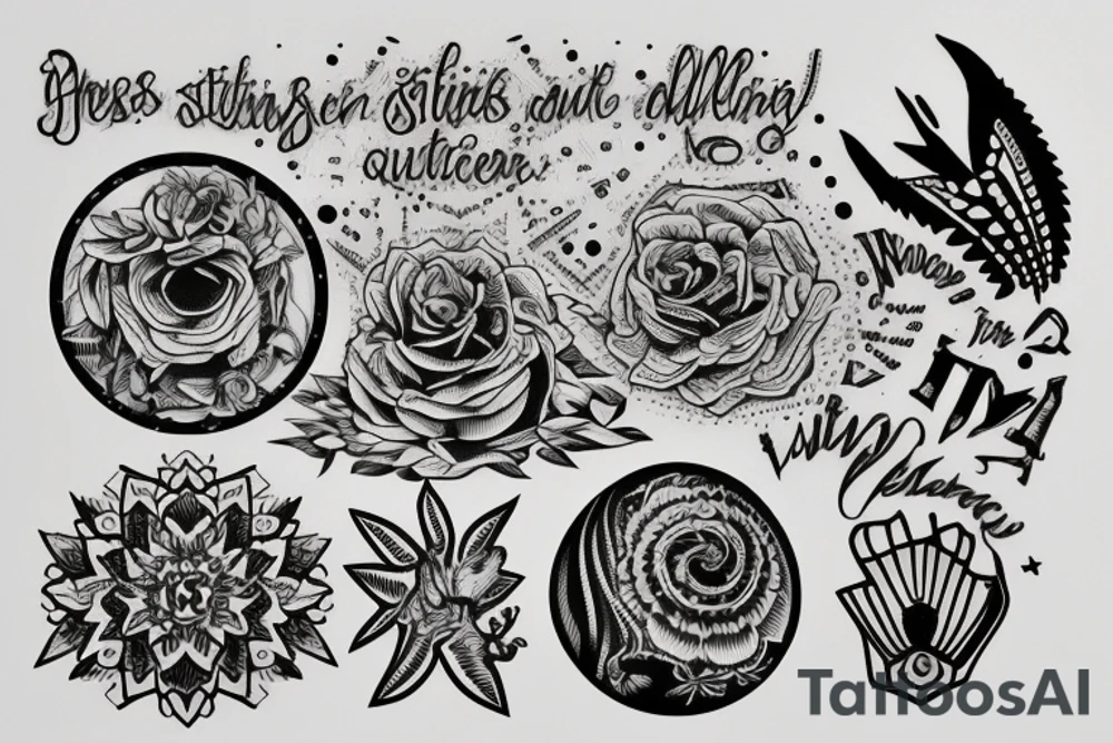 starts and darkness with the quote "non ducor, duco" tattoo idea