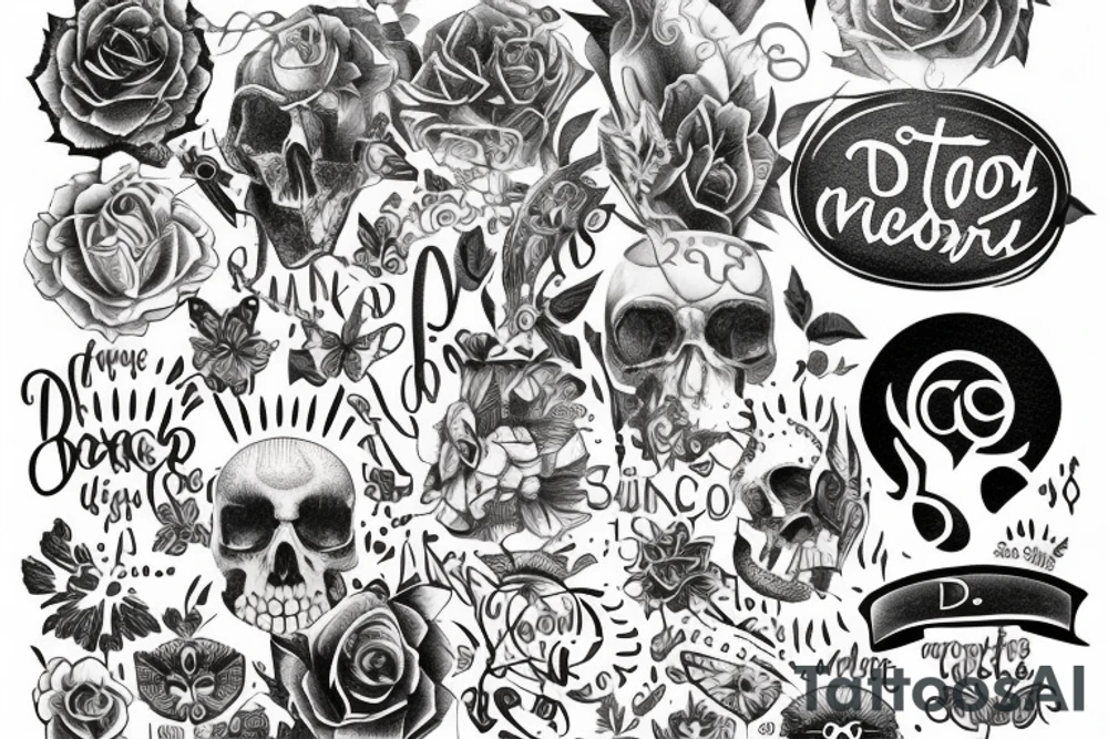 starts and darkness with the quote "non ducor, duco" tattoo idea