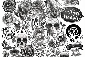starts and darkness with the quote "non ducor, duco" tattoo idea