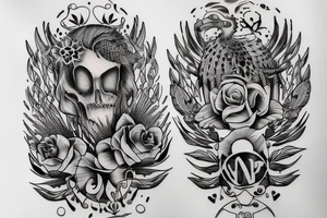 starts and darkness with the quote "non ducor, duco" tattoo idea