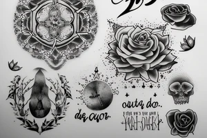 starts and darkness with the quote "non ducor, duco" tattoo idea