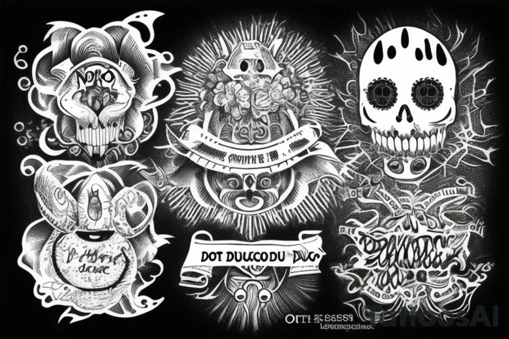 starts and darkness with the quote "non ducor, duco" tattoo idea