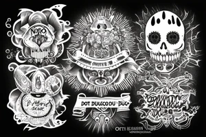 starts and darkness with the quote "non ducor, duco" tattoo idea