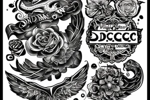starts and darkness with the quote "non ducor, duco" tattoo idea