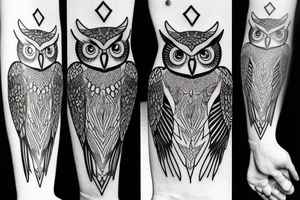 Full owl tattoo idea