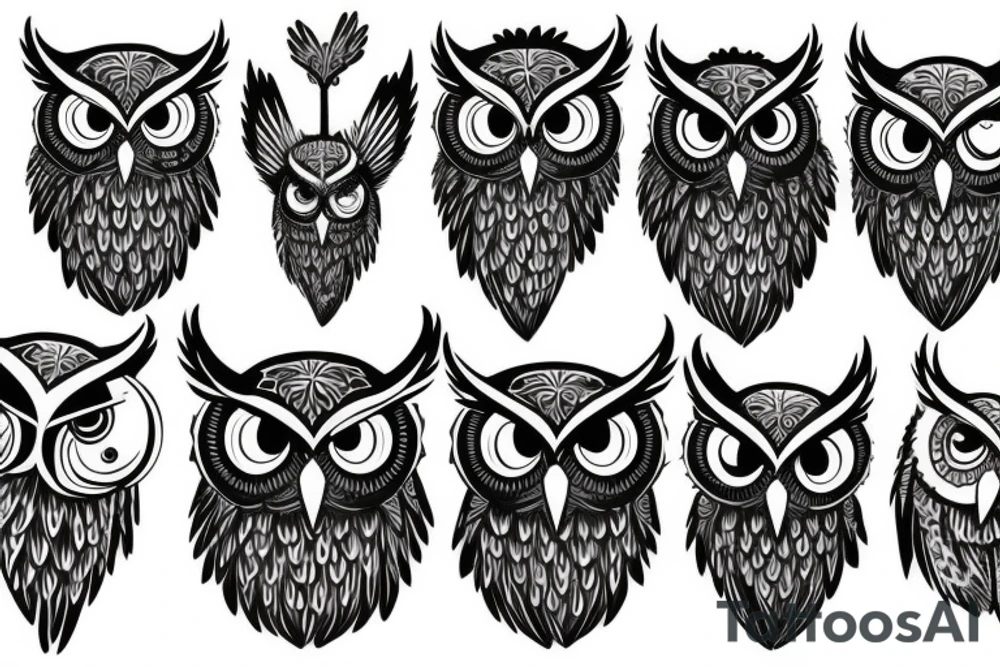 Full owl tattoo idea