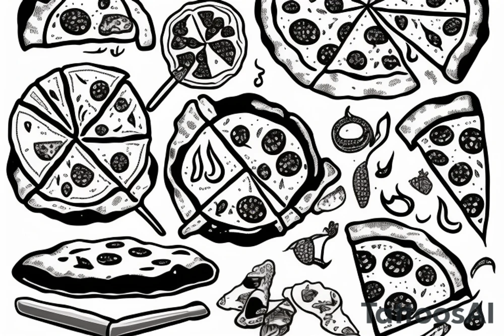 pizza tattoo idea