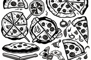 pizza tattoo idea