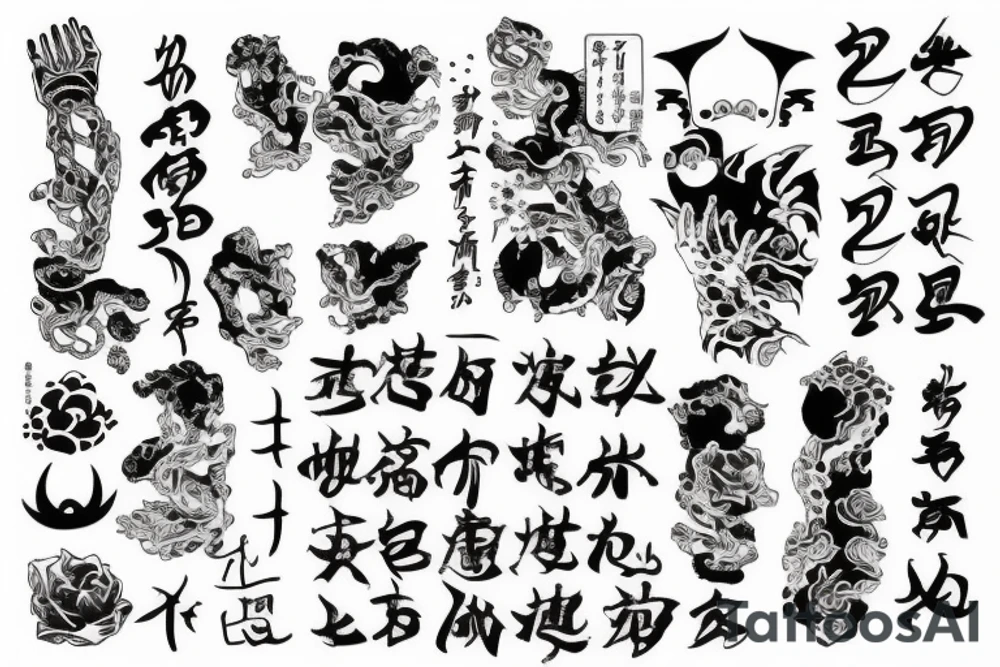 hand japanese tattoo idea
