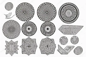 Geometric pattern circle tattoo idea