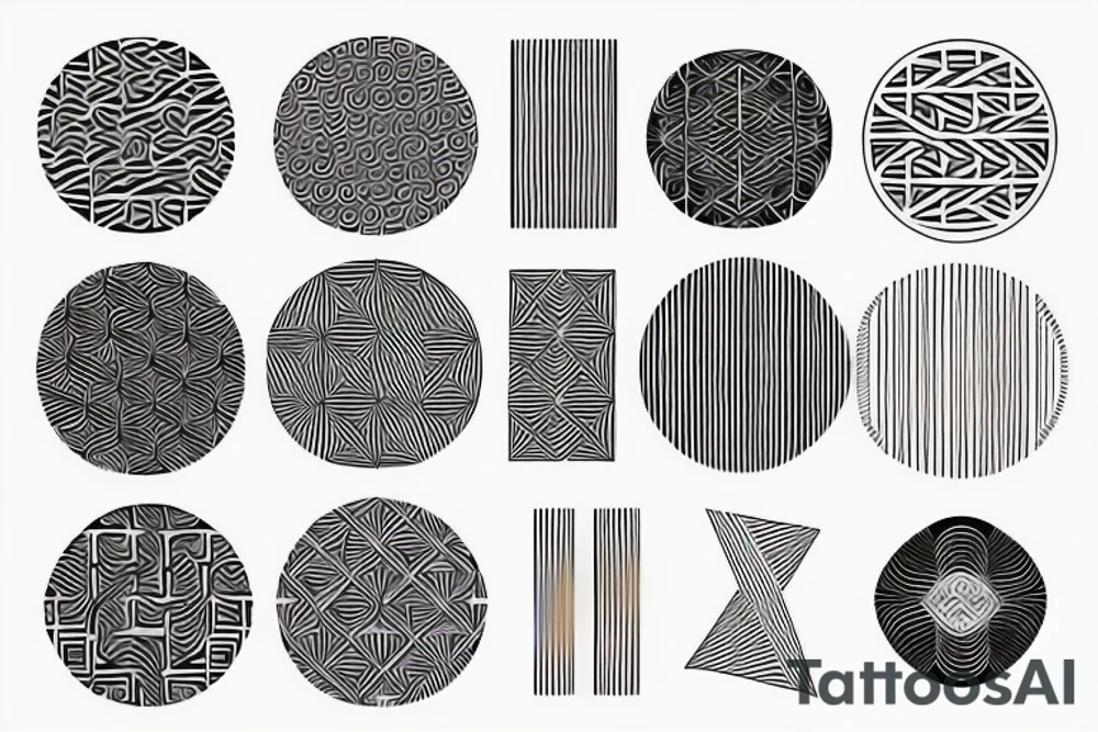 Geometric pattern japanese tattoo idea