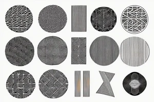 Geometric pattern japanese tattoo idea