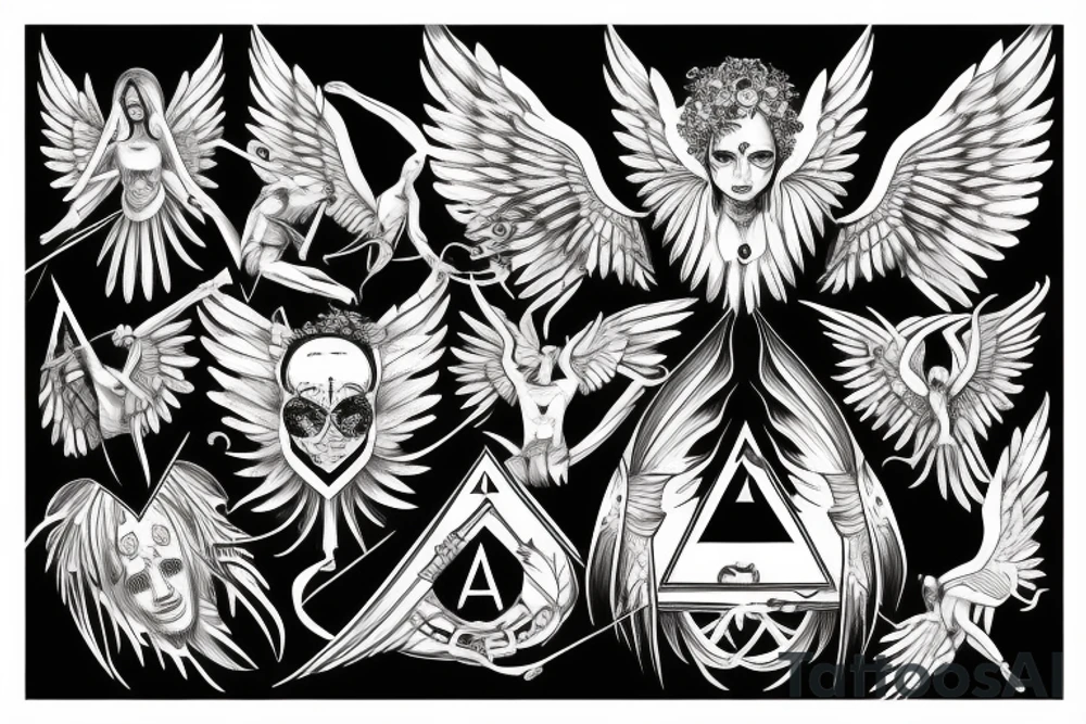 the illuminati angel tattoo idea