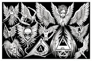 the illuminati angel tattoo idea