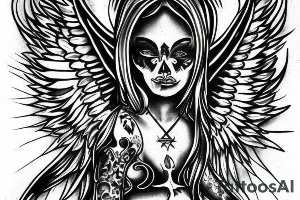 the illuminati angel tattoo idea