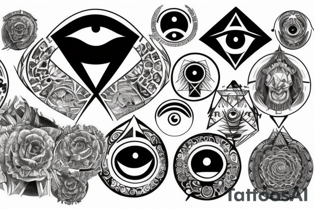 circle illuminati tattoo idea