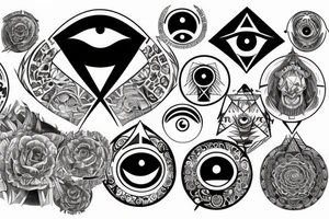circle illuminati tattoo idea