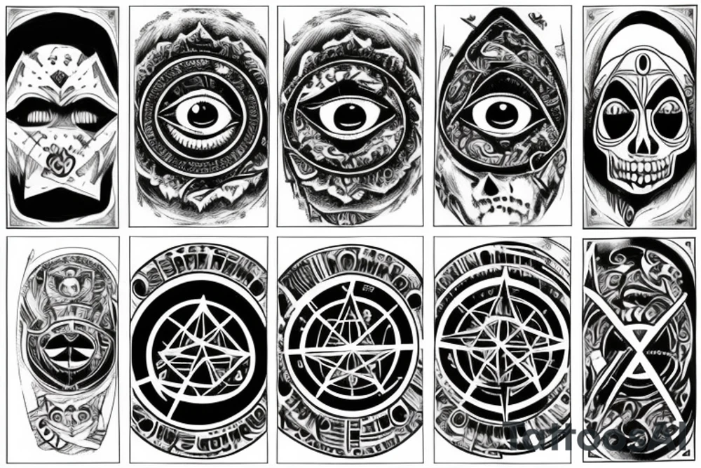 circle illuminati tattoo idea