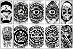 circle illuminati tattoo idea