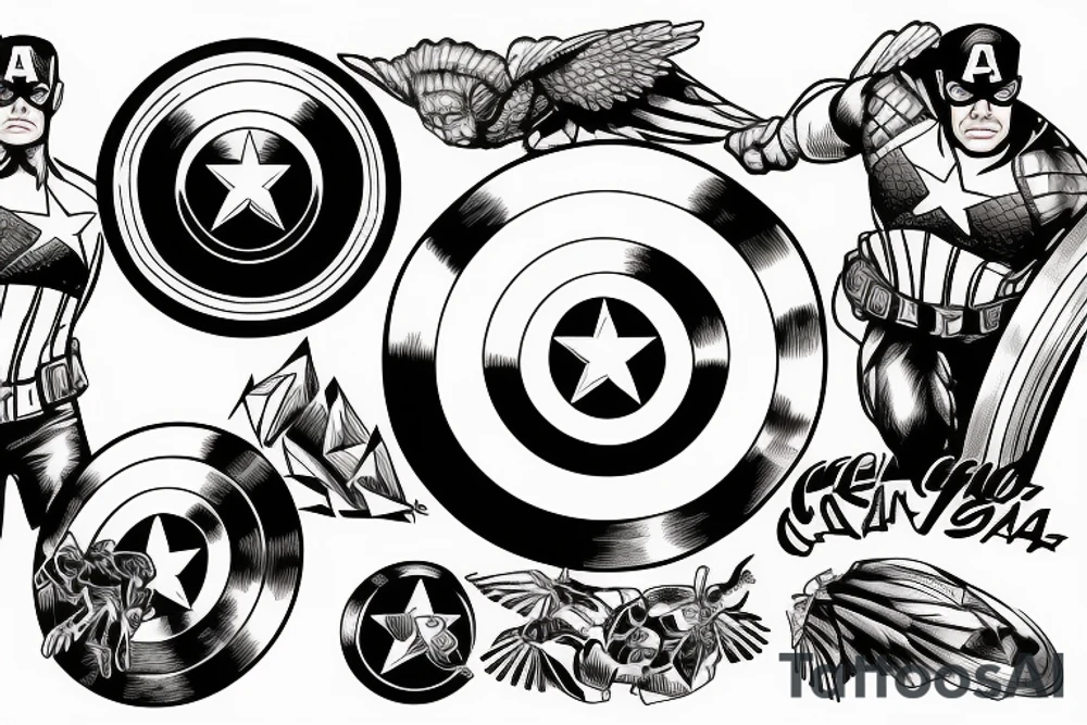 Captain America shield tattoo idea