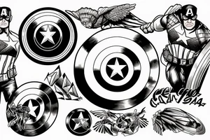 Captain America shield tattoo idea