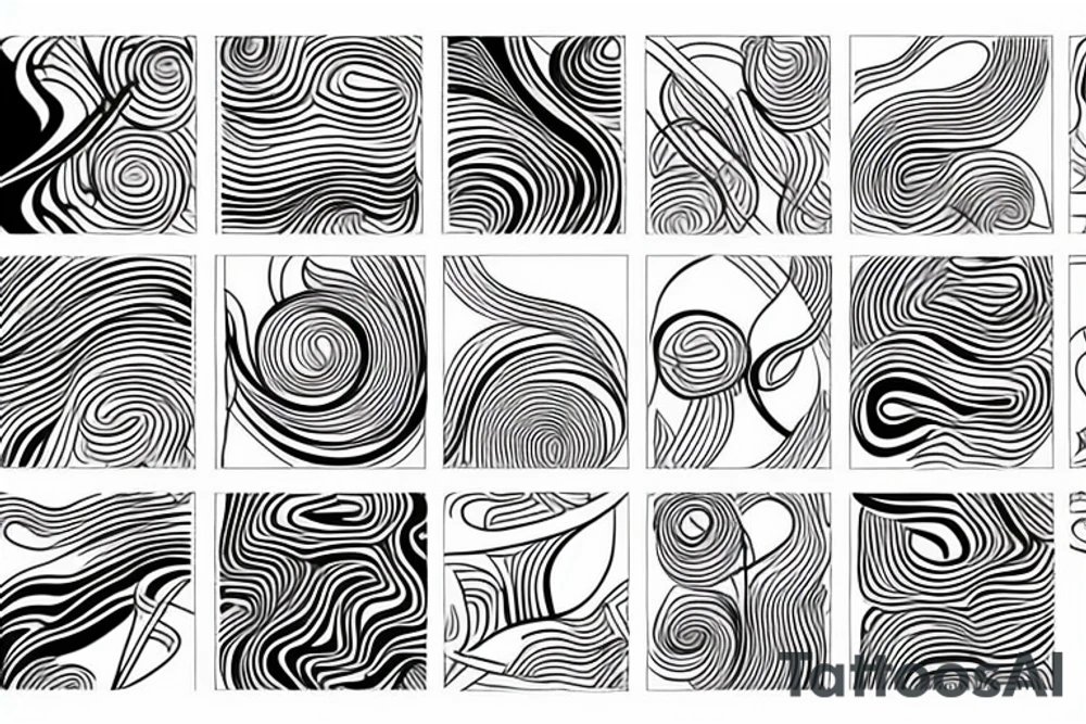 Abstract lines tattoo idea